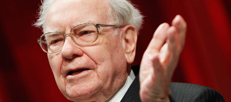 Warren Buffett speaks during a conference in Washington, D.C., Oct. 13, 2015.