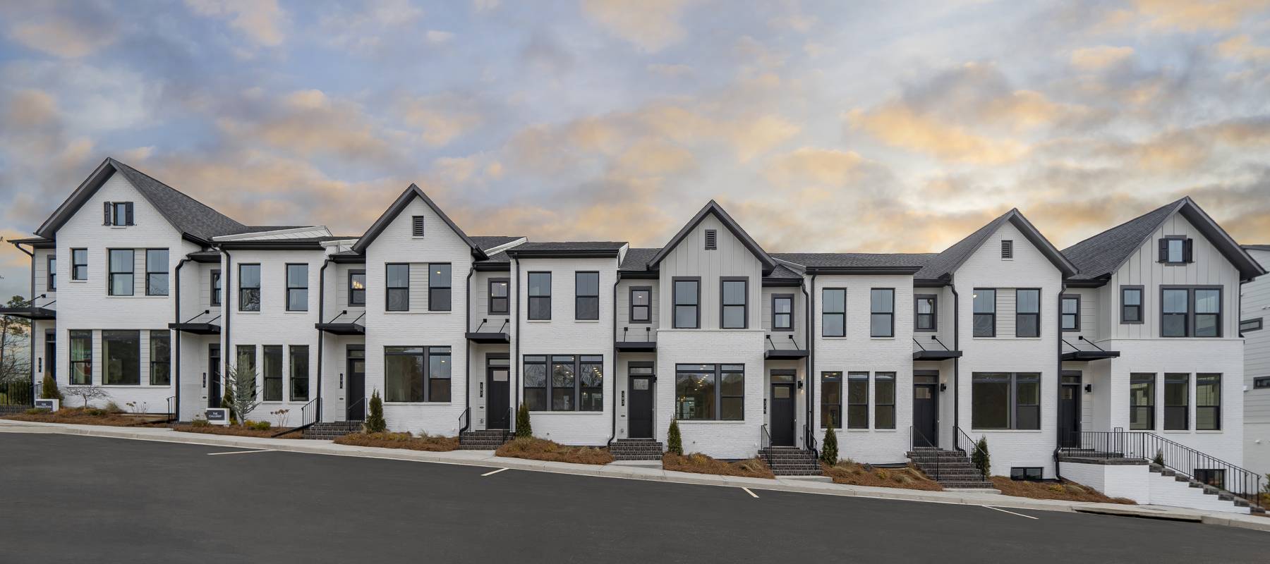 Exterior view of semi-detached homes