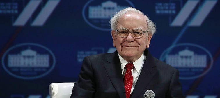 Warren Buffet participates in a discussion during the White House Summit on the United State Of Women June 14, 2016 in Washington, DC.